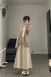 SWAYING/KNIT Seamless Mohair Suit SW211SZ32 Camel PS16